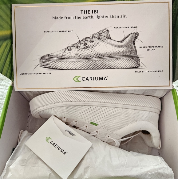 Cariuma IBI low off white knit sneaker Wms sz 9.5 Men's size 8 NIB New - Picture 14 of 16